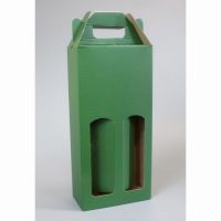 Kartónové obaly krabica na 2 fľaše zelená
