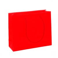 Papierová taška LUX QUADRA - červená